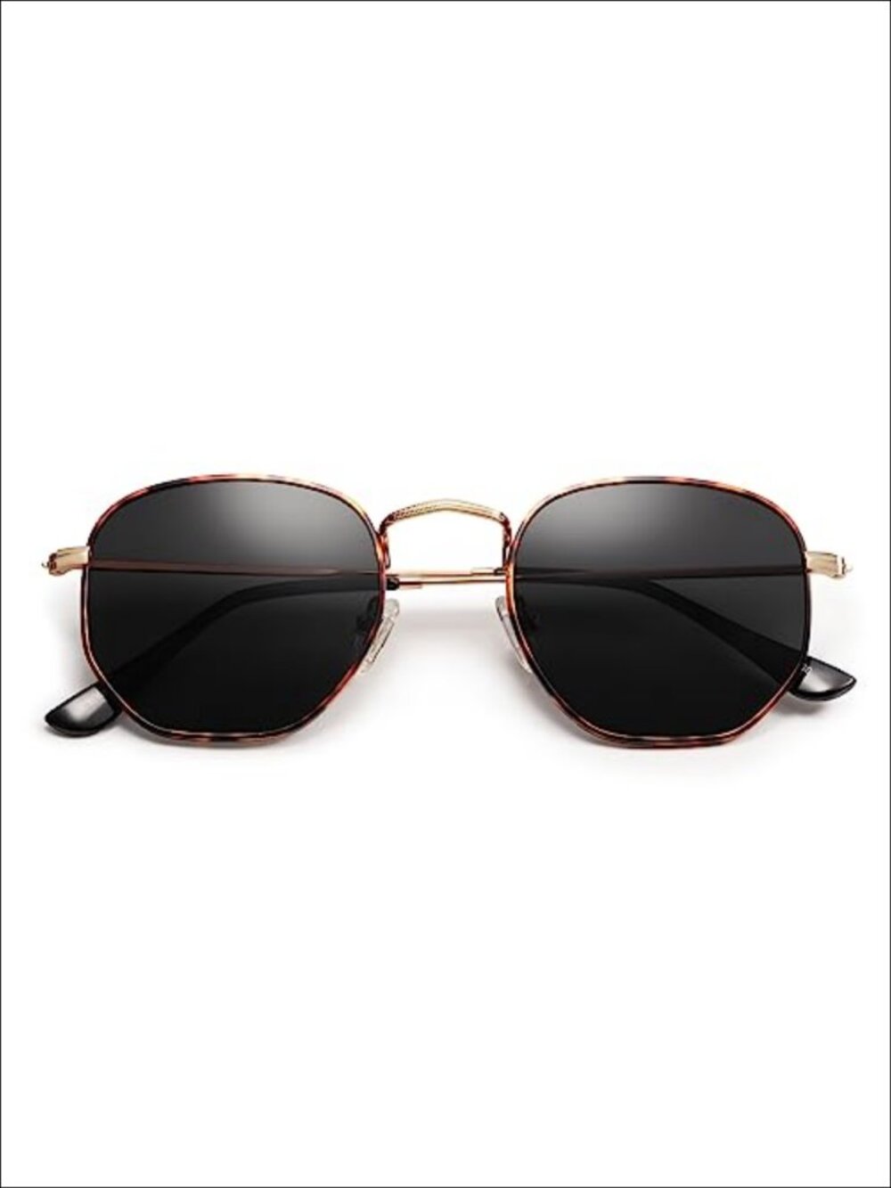 Polarized Square Hexagonal Sunglasses UV400 Ultra-Light Metal Frames